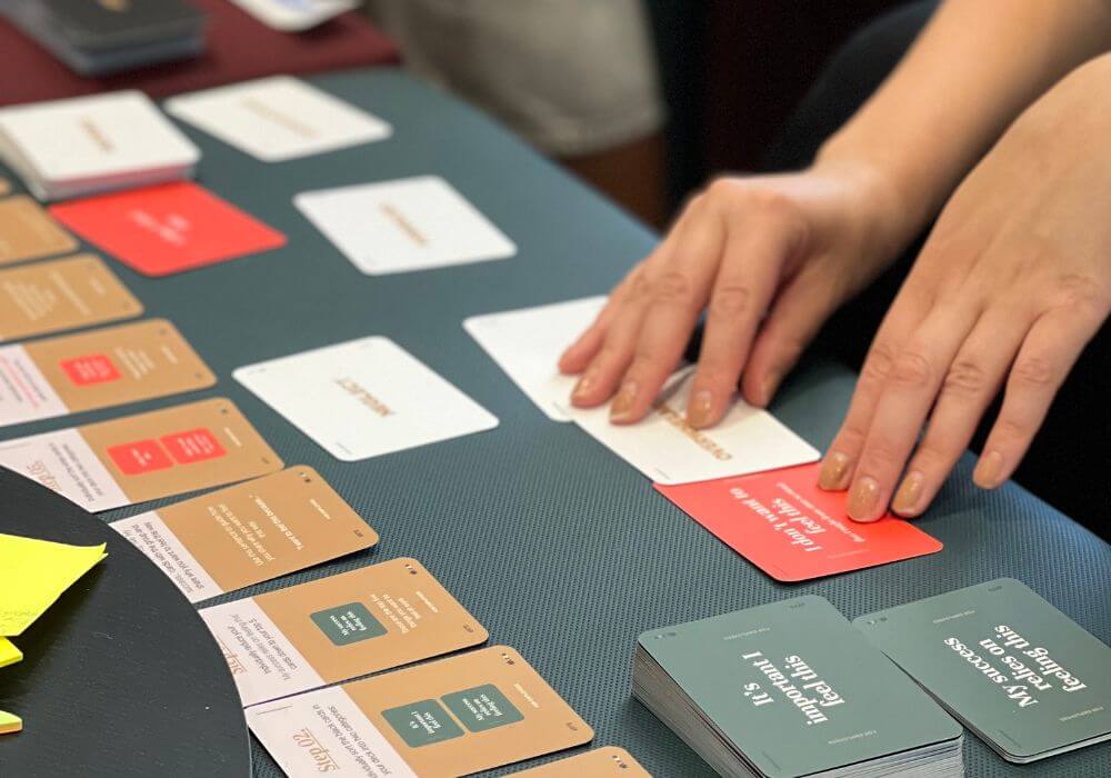 emotional culture card deck laid out on table